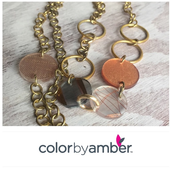 Jewelry - Color by Amber Necklace Copper-colored Discs
